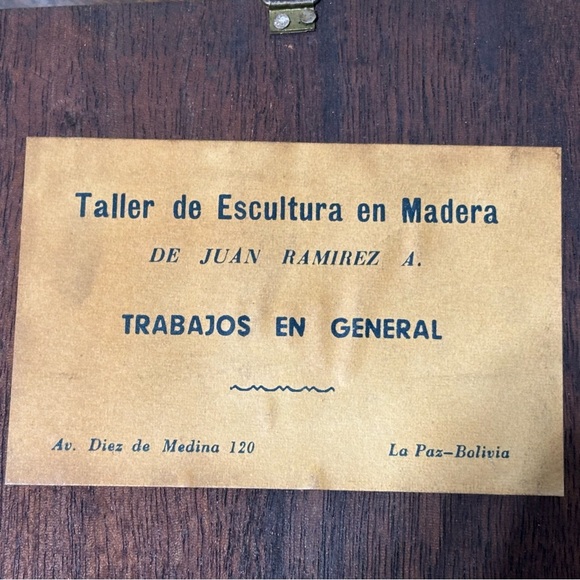 ❤️1960’s Bolivian Native American Mahogany Hand Carved Plaques - Picture 4 of 4